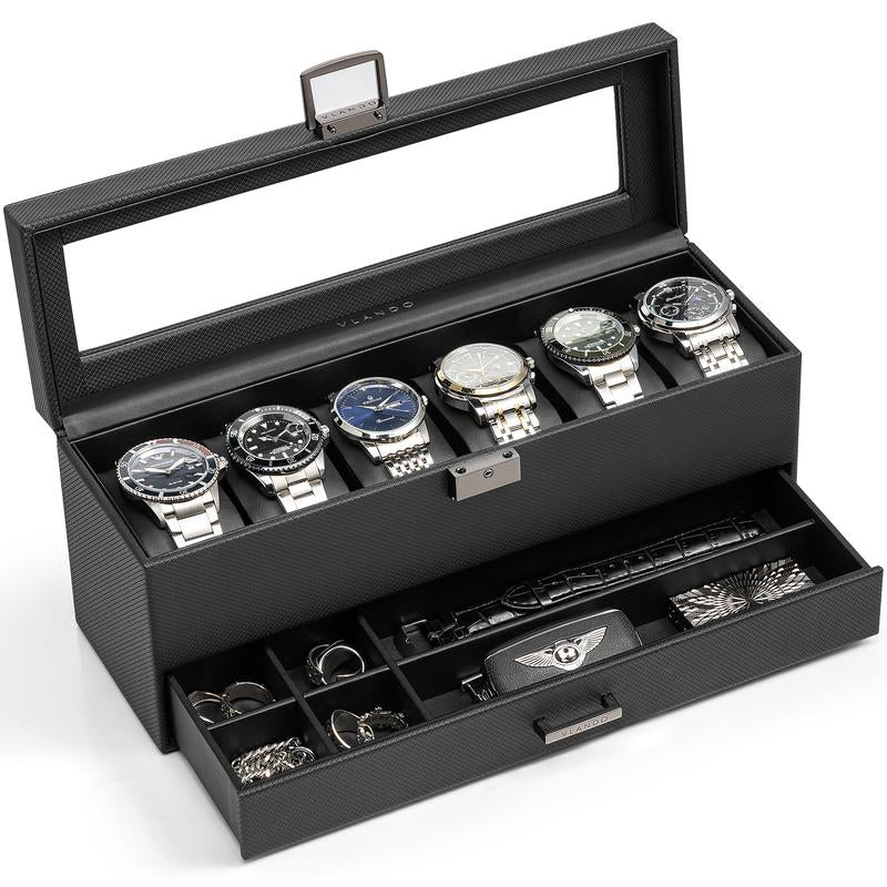 Vlando Watch Case for Men-Black